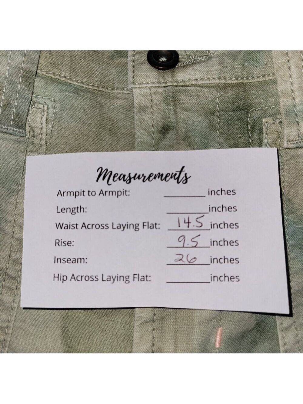 Anthropologie The Wanderer Cargo Tie Dye Slouchy Utility Pants Women's Size 25 - Picture 14 of 14